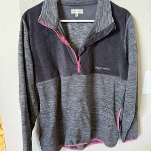 Simply Southern Charcoal and Pink Women's Pullover